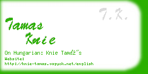 tamas knie business card